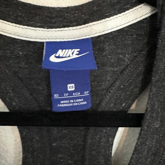 Nike Women’s XS Romper Jumpsuit Black Sleeveless Drawstring Just Do It Logo - Picture 5 of 10